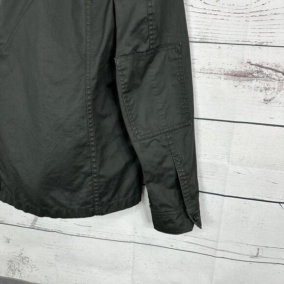 J Crew Jacket Womens Small Black Washed Waxed Utility Pockets Military - Picture 5 of 13